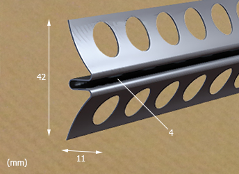Plaster Rail, Dimensions