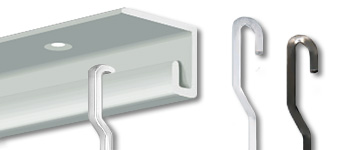 Classic Hanging Rods White, Plain Steel